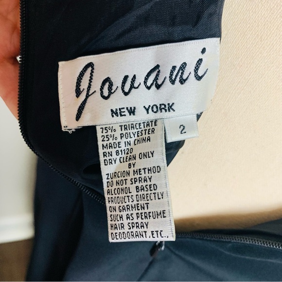 JOVANI Beautiful Black Spaghetti Strap Formal Size 2 - Picture 9 of 9